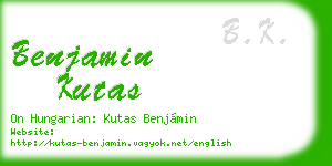 benjamin kutas business card