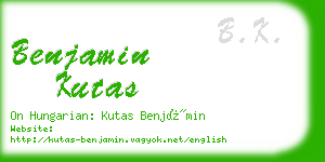 benjamin kutas business card